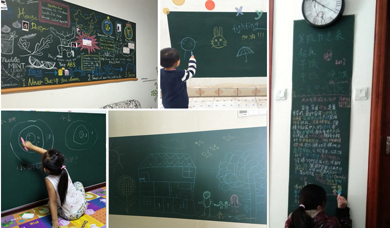 Top Quality Green Removable Chalkboard Sticker With Dustless Chalk 